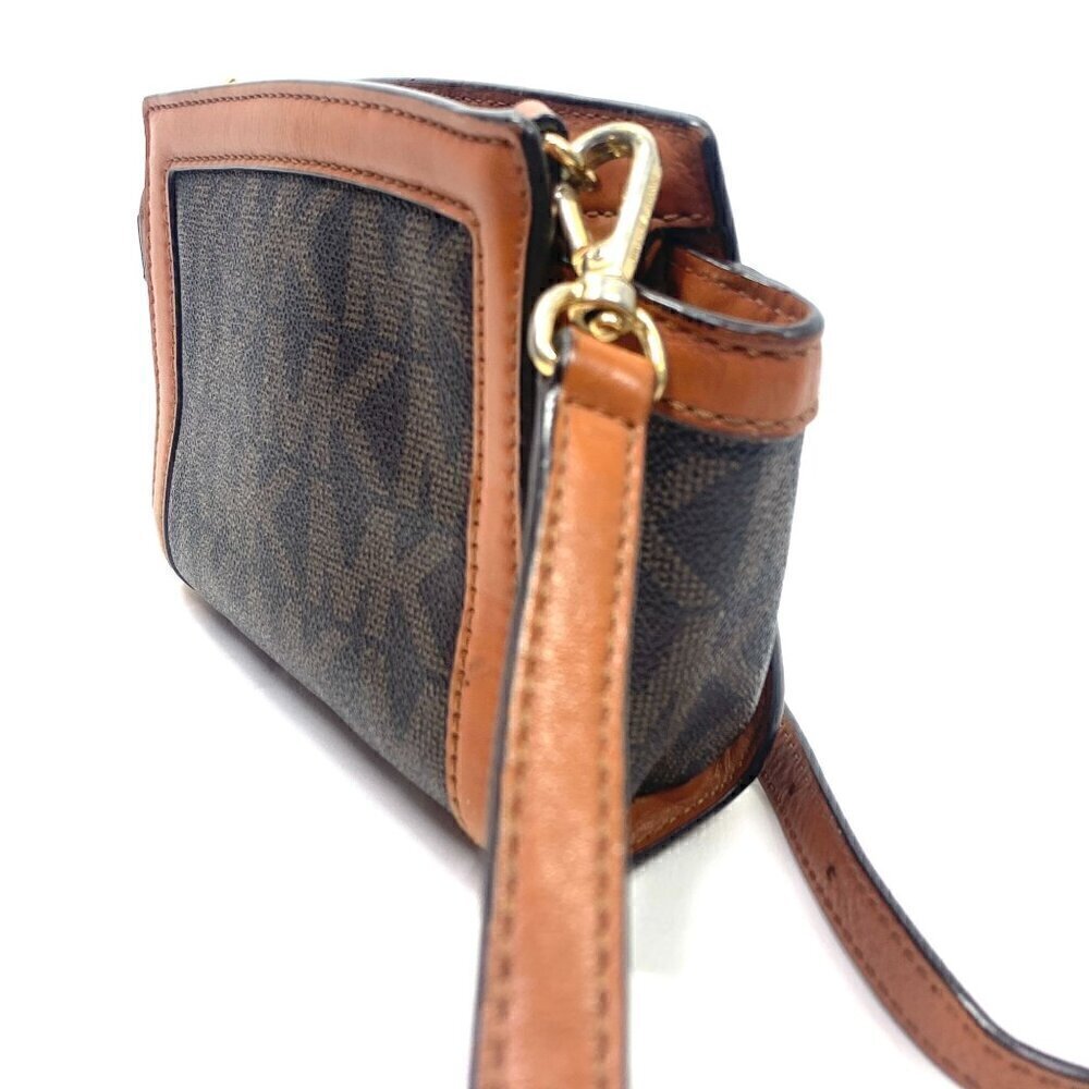 Michael Kors 32T4GLMC1B Mini Selma Crossbody Messenger Bag Brown/Tan 9"W x 5.5"H - Picture 12 of 12
